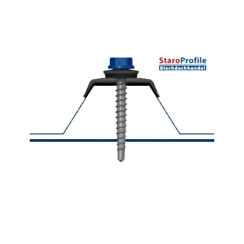 Hochsickenverschraubung Schraube + Kalotte (100 Stck.)