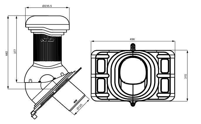 Dachentlüfter Regulierbar für Dachpfannenprofile