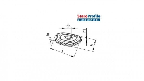 Minikalotten für Dachpfannenprofile (100 Stck.)