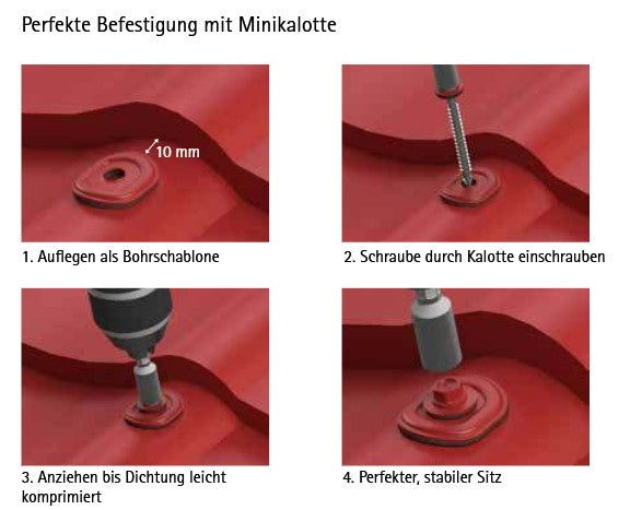 Minikalotten für Dachpfannenprofile (100 Stck.)