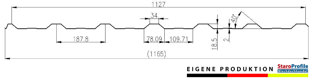 T-18 PK Dach | 0,50mm Sonderposten